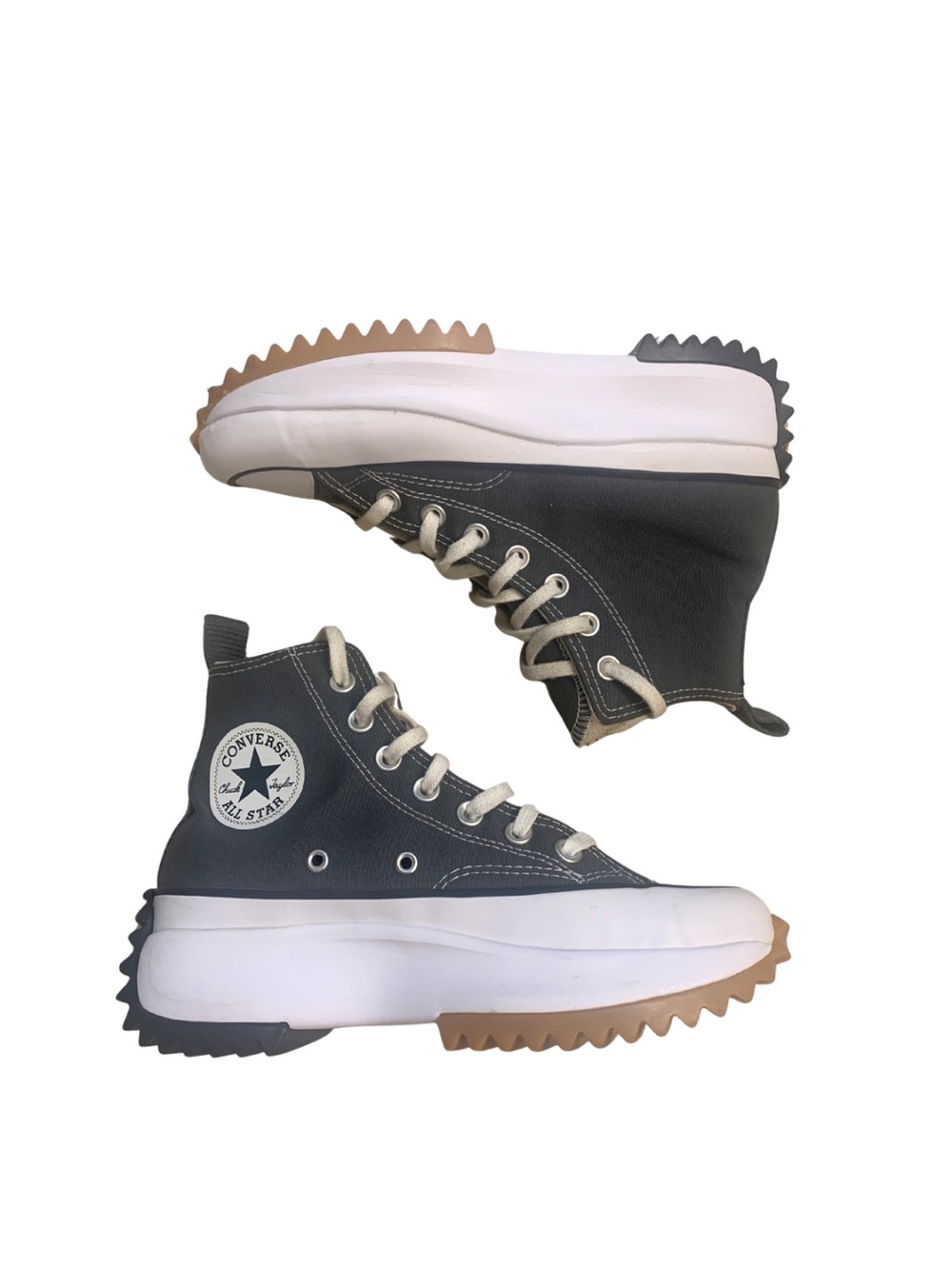 Converse Chuck Taylor All Star High Top Platform Sneakers Gray Streetwear Grunge - Picture 2 of 15